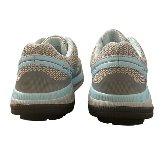 GDEFY VersoShock Orthotic Walking Sneaker Mighty Walk Light Gray/Aqua - Picture 4 of 5